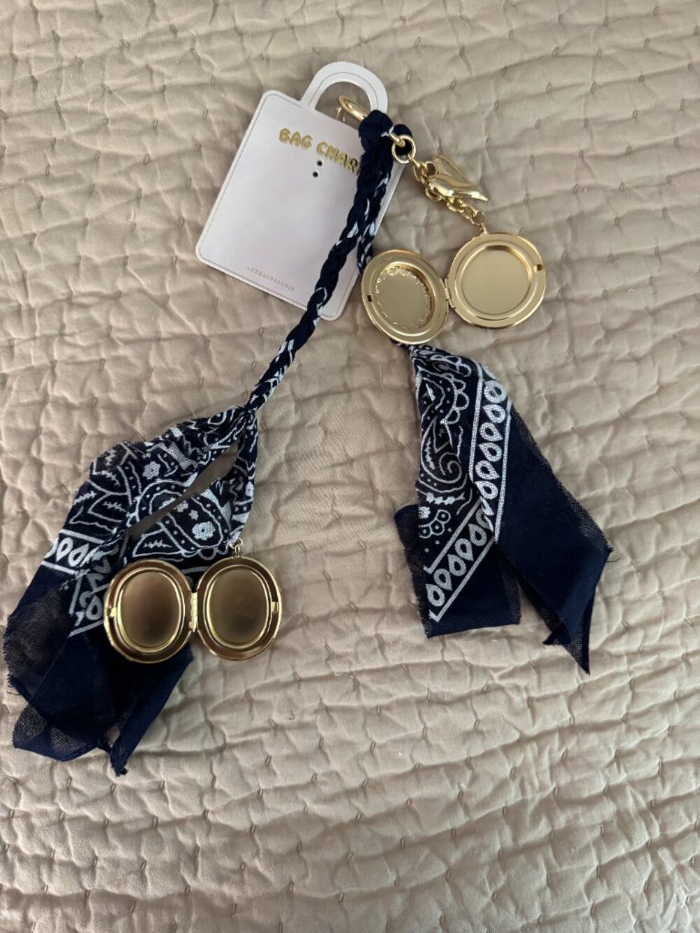 Anthropologie Heritage Bandana Bag Charm - Picture 4 of 4